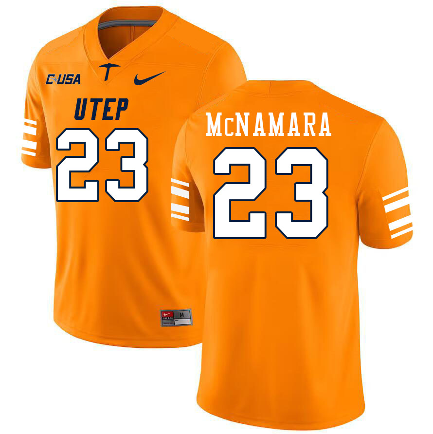 Men-Youth #23 Kyle McNamara UTEP Miners 2023 College Football Jerseys Stitched Sale-Orange